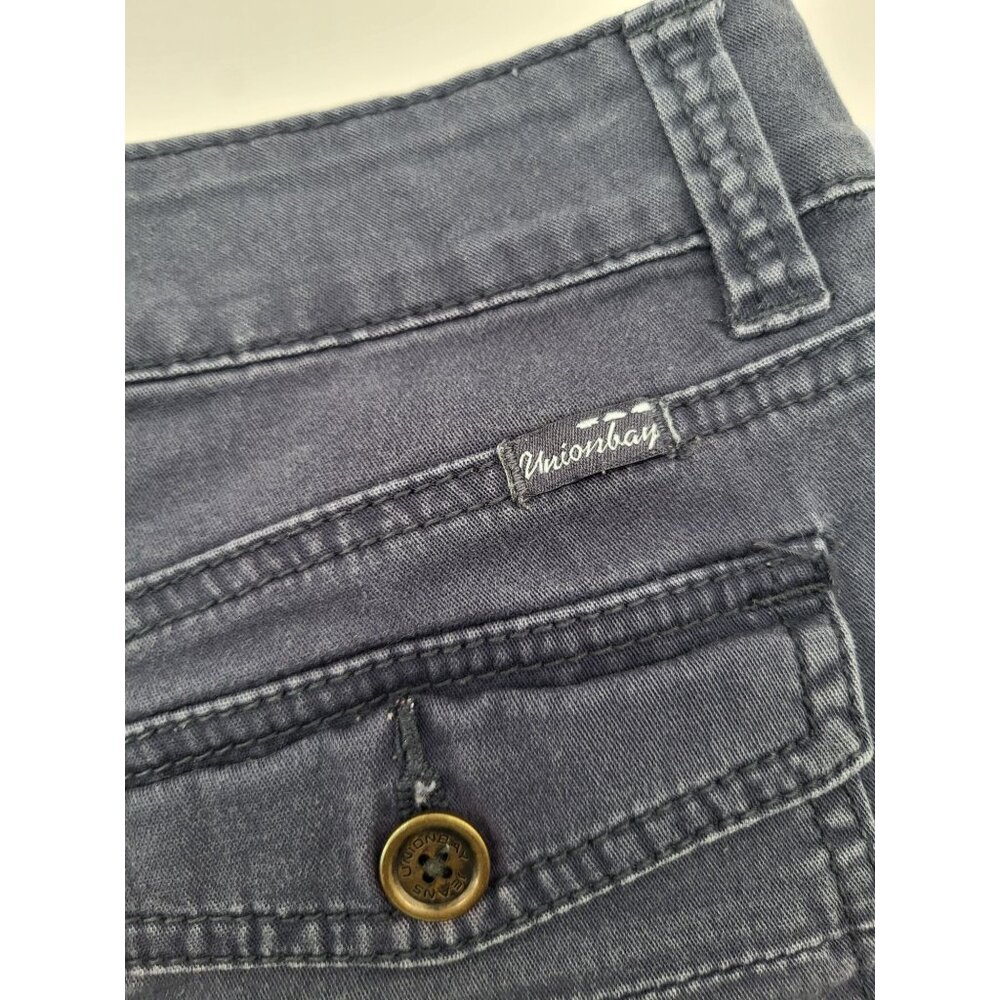 UNIONBAY Juniors SZ 5 Vintage Indigo Blue Mini Shorts y2k Preppy summer - Picture 9 of 9